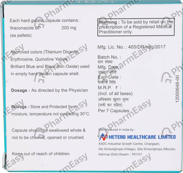 Itbor 200mg Strip Of 7 Capsules
