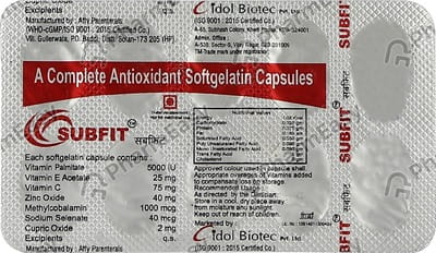 Subfit Strip Of 10 Capsules