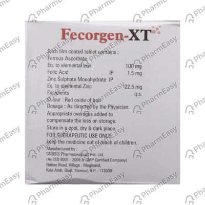 Fecorgen Xt Strip Of 10 Tablets