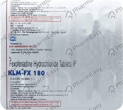 Klm Fx 180mg Strip Of 10 Tablets
