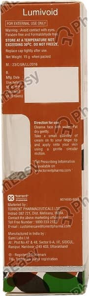 Lumivoid Depigmenting Tube Of 15Gm Cream