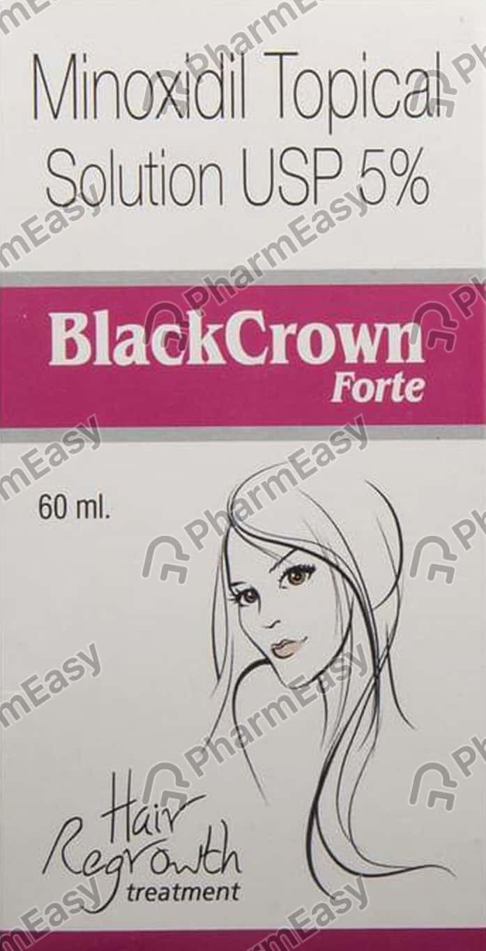 Blackcrown Forte 5 %W/V Skin Solution (60): Uses, Side Effects, Price ...