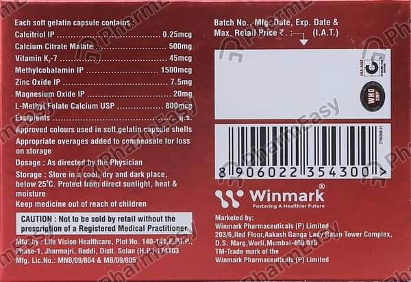 Osteomax K2 Strip Of 10 Capsules