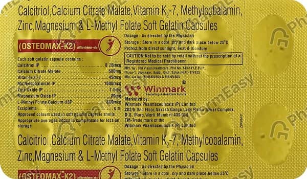 Osteomax K2 Strip Of 10 Capsules