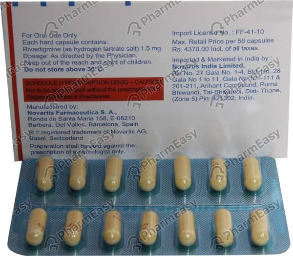 Exelon 1.5mg Strip Of 14 Capsules