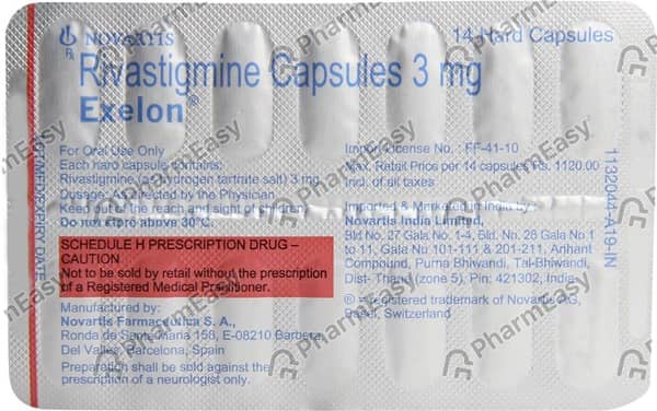 Exelon 1.5mg Strip Of 14 Capsules
