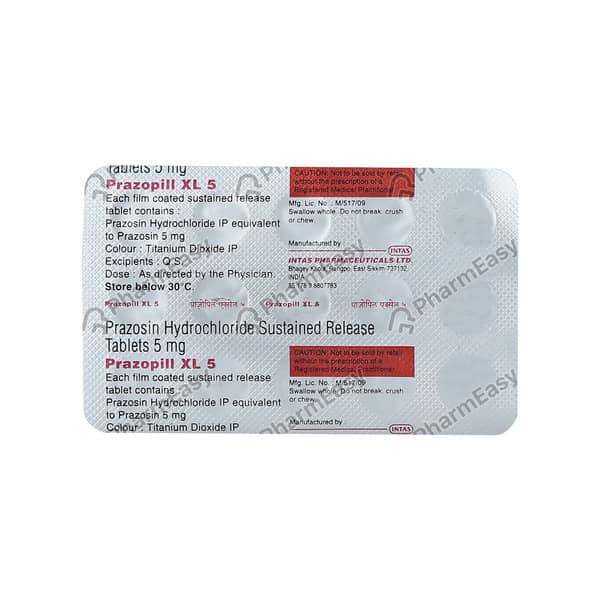 Prazopill Xl 5mg Strip Of 15 Tablets