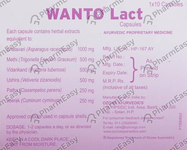 Wanto Lact Strip Of 10 Capsules