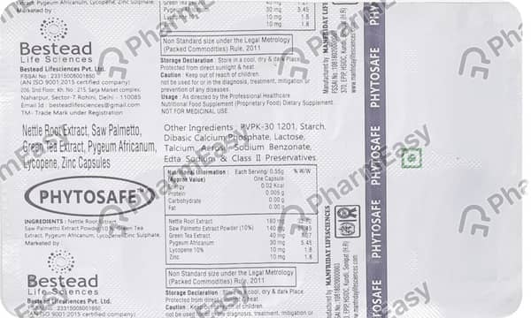 Phytosafe Strip Of 10 Capsules