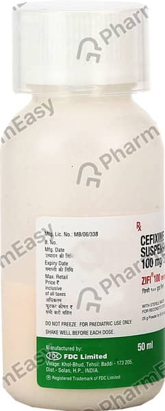 Zifi 100mg Bottle Of 50ml Dry Syrup