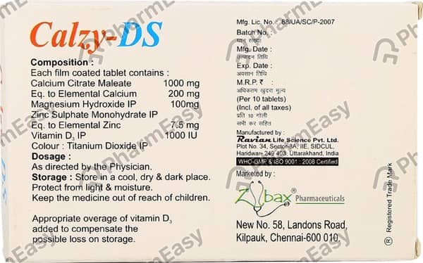 Calzy Ds Strip Of 10 Tablets