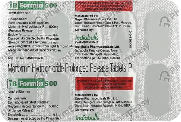 Ibformin 500mg Strip Of 10 Tablets