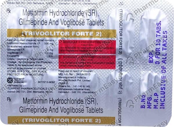 Trivoglitor Forte 2mg Strip Of 10 Tablets