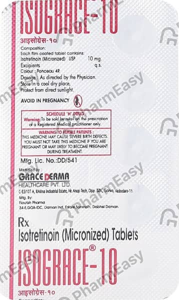 Isograce 10mg Strip Of 10 Tablets