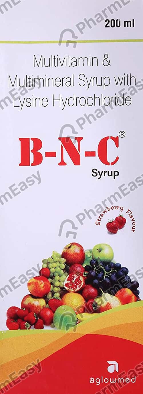 B N C Strawberry Flavour Bottle Of 200ml Syrup