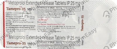 Tamepro 25mg Strip Of 10 Tablets
