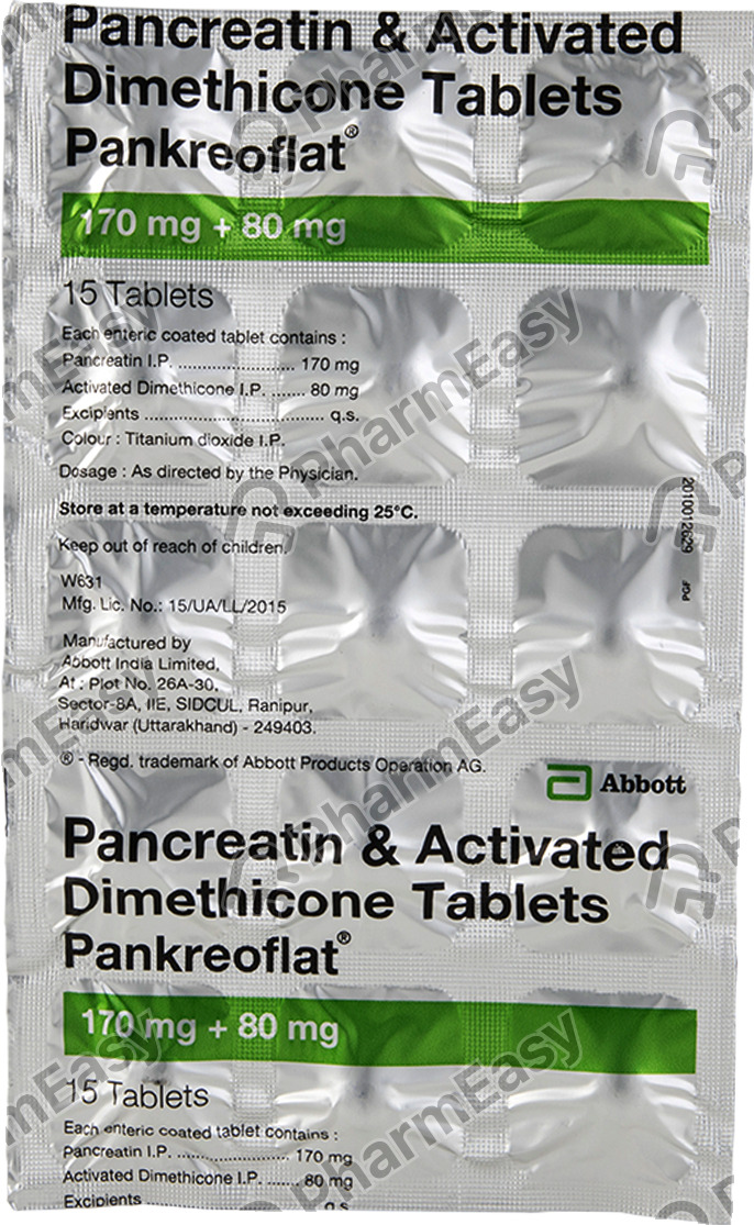 Pankreoflat Strip Of 15 Tablets