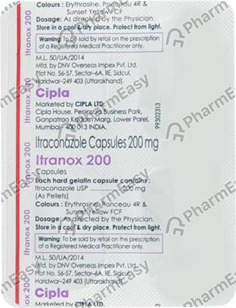 Itranox 200Mg Strip Of 4 Capsules