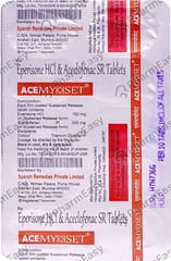ACEMYOSET STRIP OF 10 TABLETS