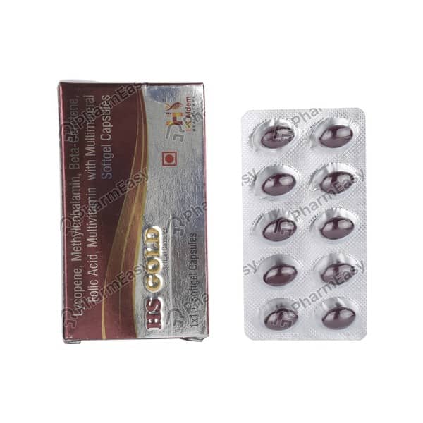 Hs Gold Strip Of 10 Capsules