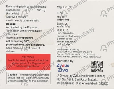Livafin O 100mg Strip Of 7 Capsules