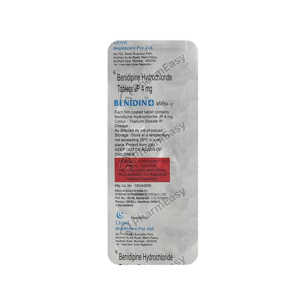 Benidin 4Mg Strip Of 10 Tablets