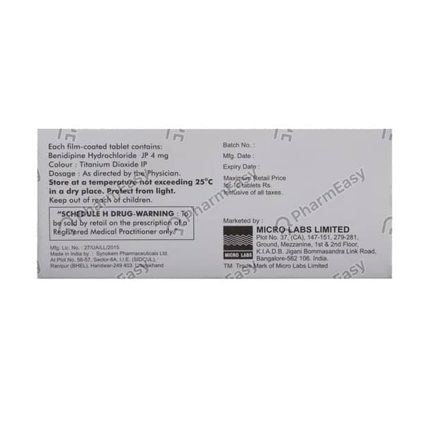 Benlong 4mg Strip Of 10 Tablets