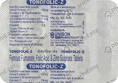 TONOFOLIC Z STRIP OF 10 TABLETS