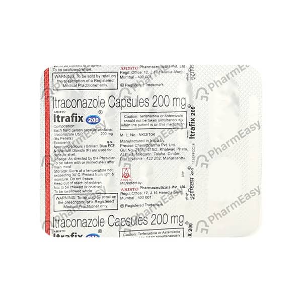 Itrafix 200mg Strip Of 4 Capsules