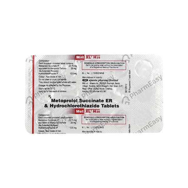 Met Xl H 25Mg Strip Of 15 Tablets