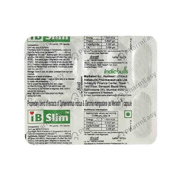 Ib Slim Strip Of 10 Capsules