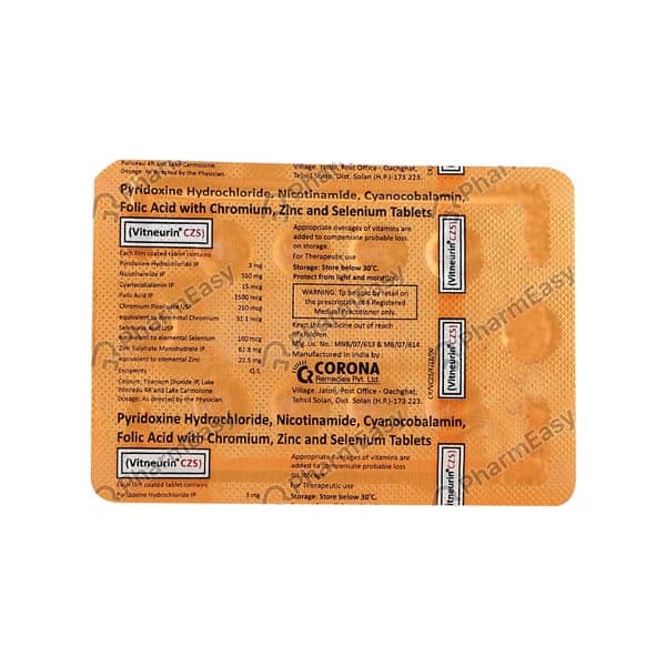 Vitneurin Czs Strip Of 10 Tablets