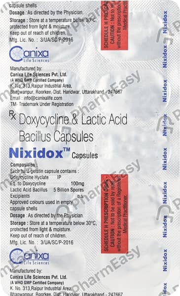 Nixidox Strip Of 10 Capsules