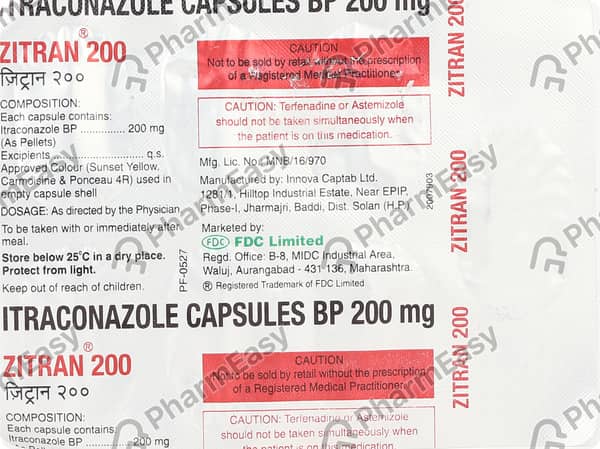 Zitran 200mg Strip Of 7 Capsules
