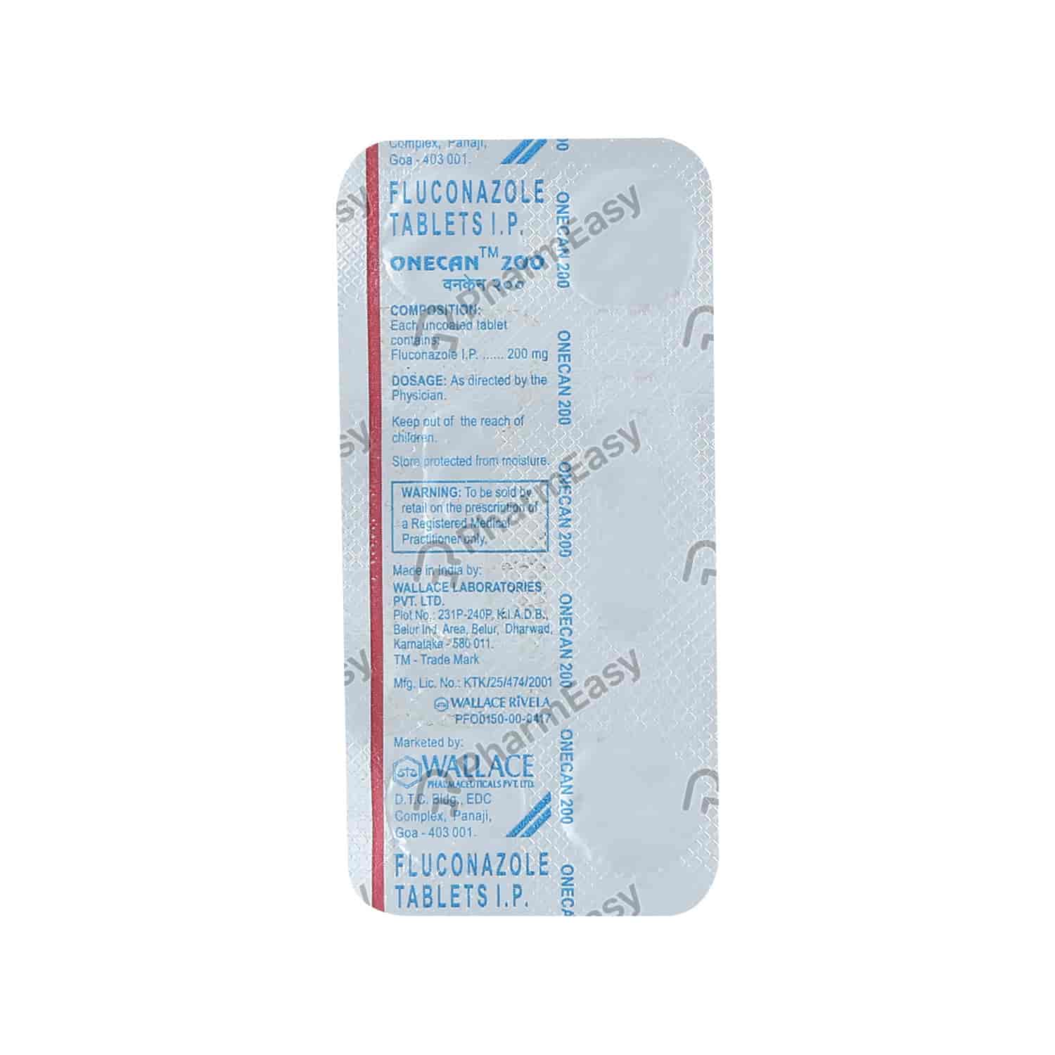 Onecan 200 Tablet Uses In Hindi Onecan 200mg Tab 4'S - Uses, Side Effects, Dosage, Composition & Price