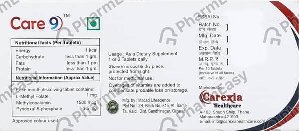 Care 9 Strip Of 10 Tablets