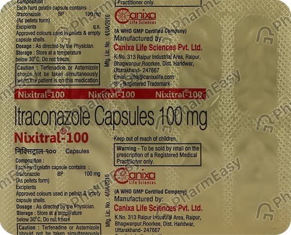 Nixitral 100mg Strip Of 10 Capsules