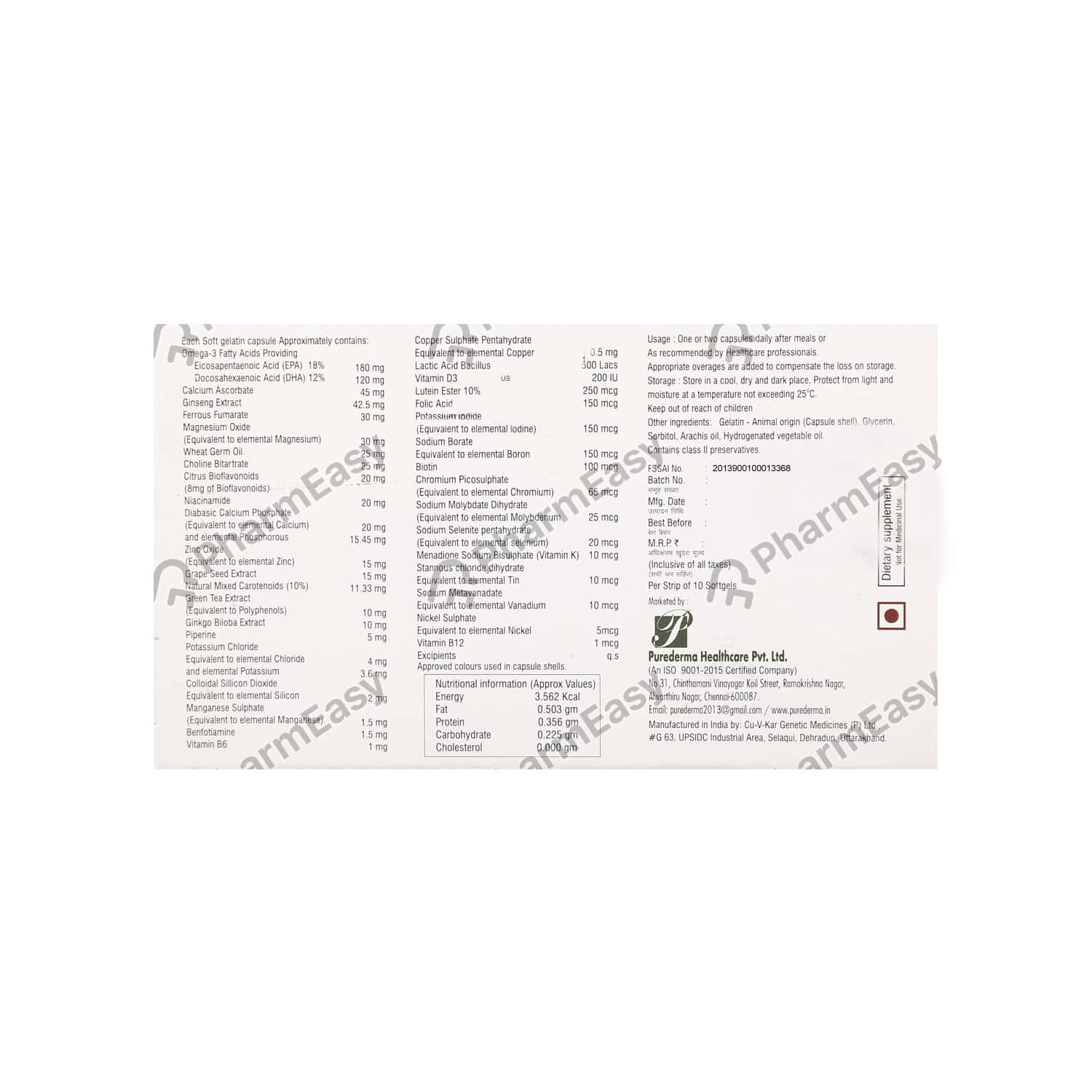 Buy Omega Xl 4g Strip Of 10 Capsules Online at Flat 15 OFF PharmEasy