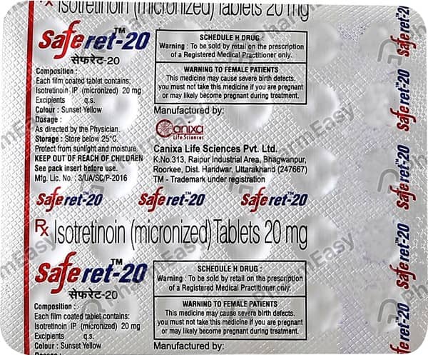Saferet 20mg Strip Of 30 Tablets
