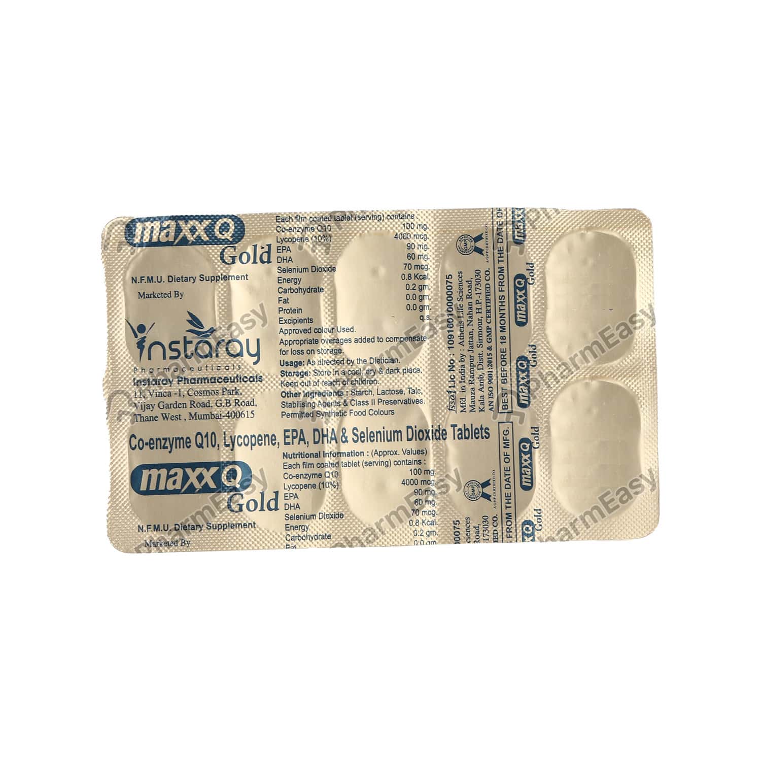 Buy Maxx Q Gold Tab 10'S Online at Flat 18 OFF* PharmEasy