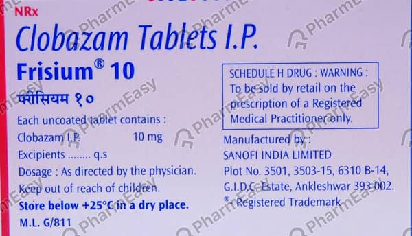 Frisium 10mg Strip Of 15 Tablets