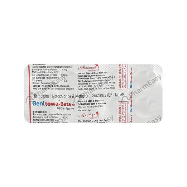 Benitowa Beta 50mg Strip Of 10 Tablets