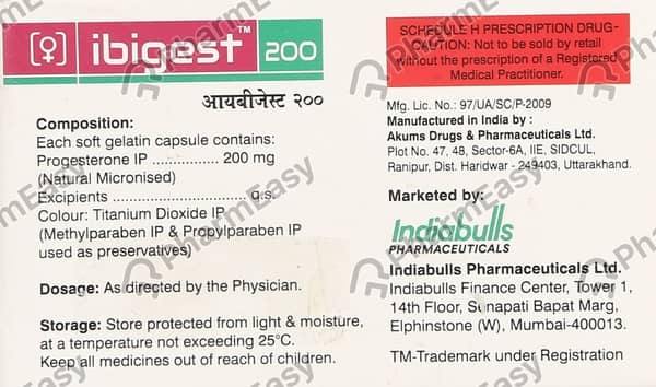 Ibigest 200mg Strip Of 10 Capsules