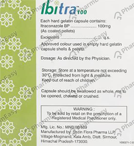 Ibitra 100Mg Strip Of 10 Capsules