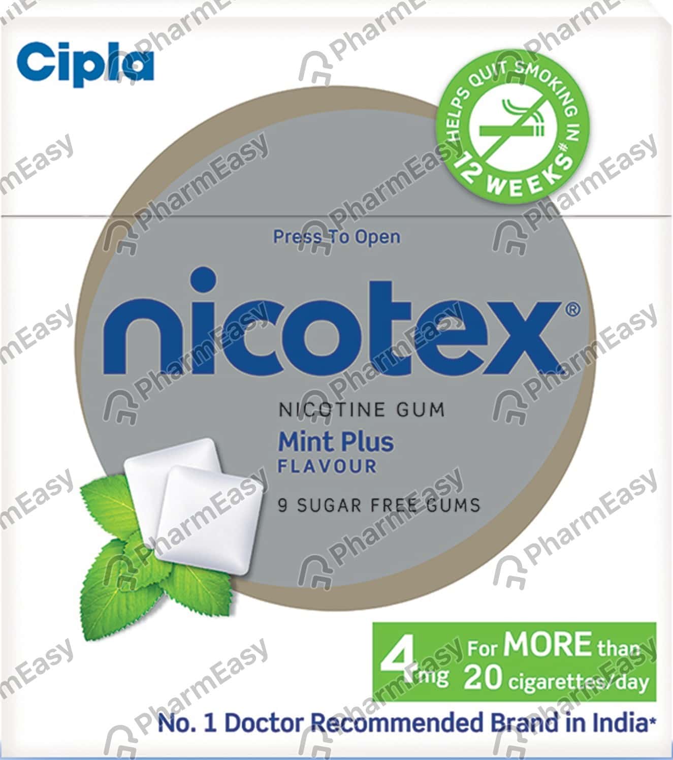 Nicotex 4 MG Chewing Gum (9) Uses, Side Effects, Price & Dosage