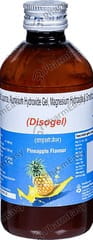DISOGEL PINEAPPLE FLAVOUR SUGAR FREE BOTTLE OF 460ML SUSPENSION