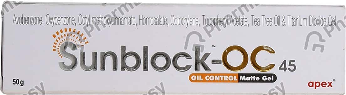 Sunblock Oc 45 Oil Control Matte Tube Of 50gm Gel