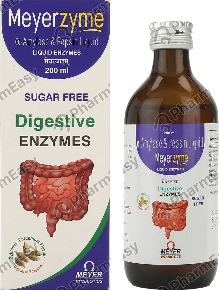 Meyerzyme Delicious Cardamom Flavour Sugar Free Bottle Of 200ml Oral