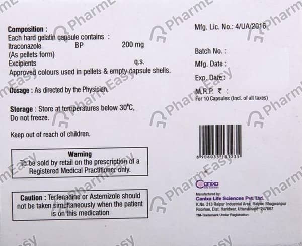 Nixitral 200Mg Strip Of 10 Capsules