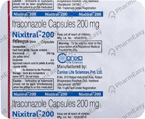 Nixitral 200Mg Strip Of 10 Capsules